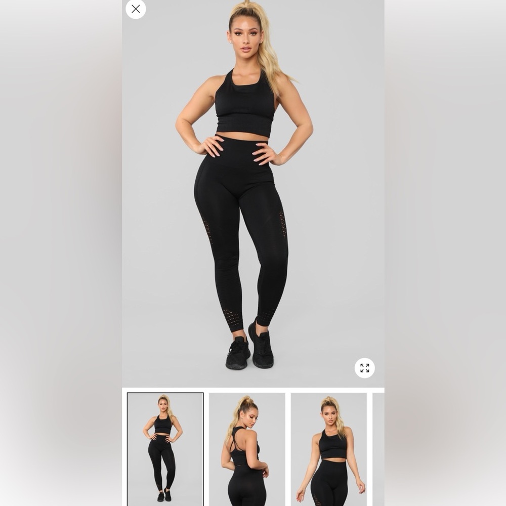 Fashion Nova Black Women's Activewear Set